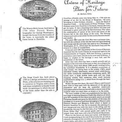 Aware of Heritage in Plan for Future