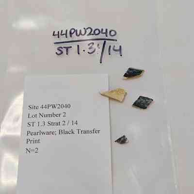 Pearlware; Black Transfer Print