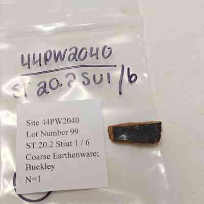 Coarse Earthenware; Buckley