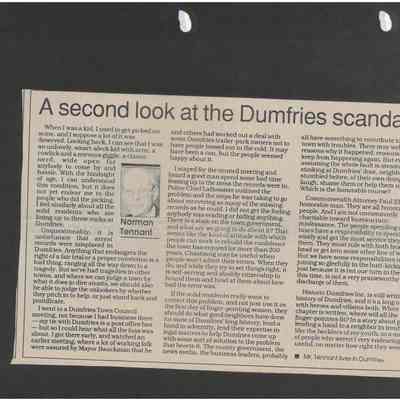 A second look at the Dumfries scandal