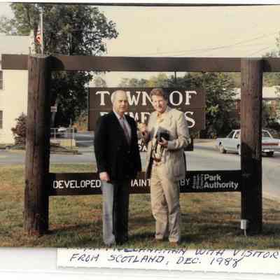 Mayor of Dumfries with Visitor from Scotland, Dec. 1988