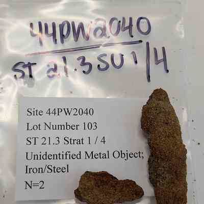 Unidentified Metal Object; Iron/Steel