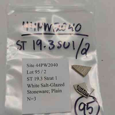 White Salt; Glazed Stoneware; Plain