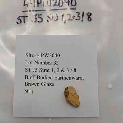 Buff-Bodied Earthenware; Brown Glaze