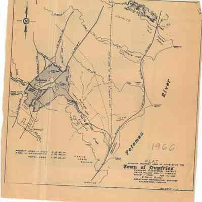 1966 Newspaper Map: Town Plat of Dumfries