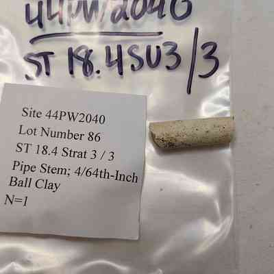 Pipe Stem 4/64th-Inch Ball Clay