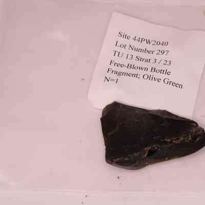 Free blown bottle fragment