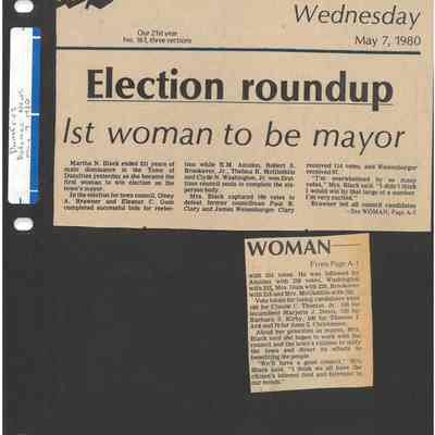 Election roundup 1st Woman to be Mayor