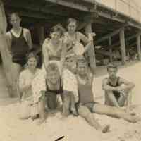 Edith King Barker at beach party in Seaside Heights