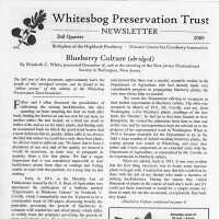 The Whitesbog Preservation Trust Newsletter