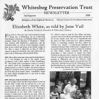 The Whitesbog Preservation Trust Newsletter