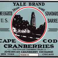 Yale Cape Cod Cranberries Label