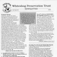 The Whitesbog Preservation Trust Newsletter