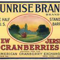 Sunrise Cranberries Label