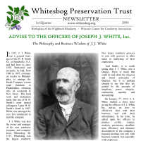 The Whitesbog Preservation Trust Newsletter