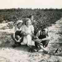Edie King in middle with others