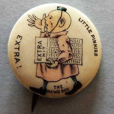 Extra! Little Pinkies The Newsboy Pin