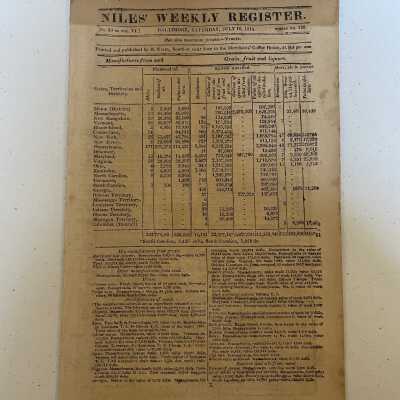 Niles' Weekly Register
