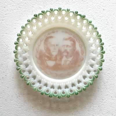 McKinley Roosevelt Glass Plate