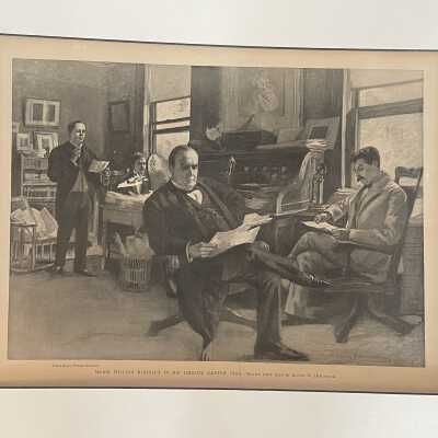 Major William McKinley in His Library, Canton, Ohio