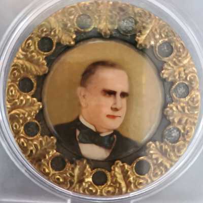 McKinley in Ornate Gold Pin