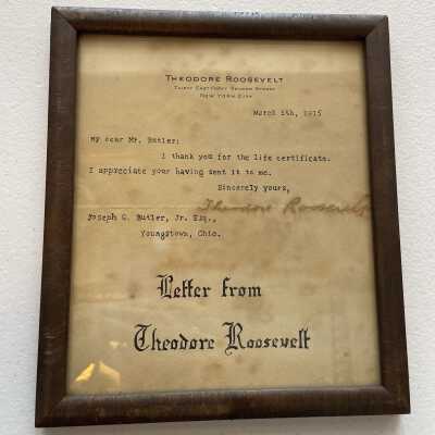 Letter from Roosevelt to Butler