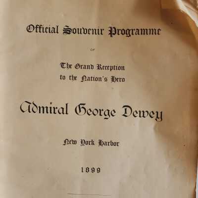 Official Souvenir Program for Admiral George Dewey