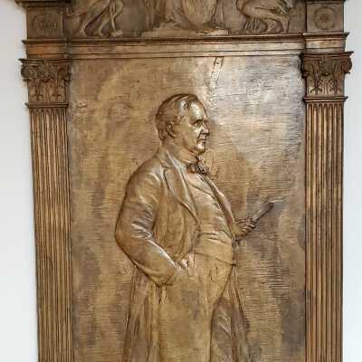 Bronze plaque with McKinley relief