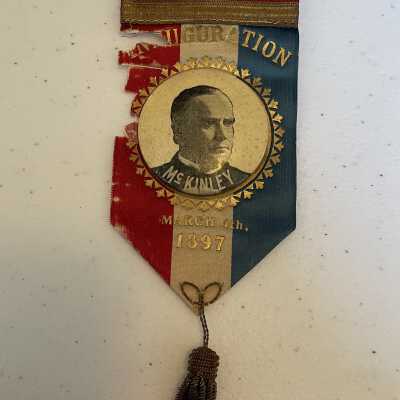 McKinley 1897 Inauguration Badge.