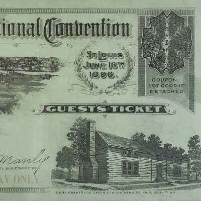 Ticket to National Republican Convention 1896