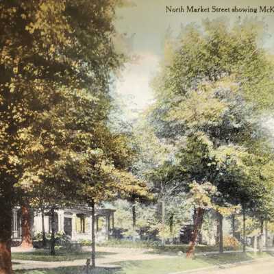 North Market Street showing McKinley's Home on the left, Canton, Ohio