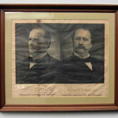 Campaign Engraving of McKinley and Hobart