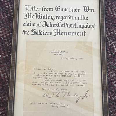 Letter from McKinley to Butler
