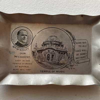 Commemorative Mourning Tin Tray