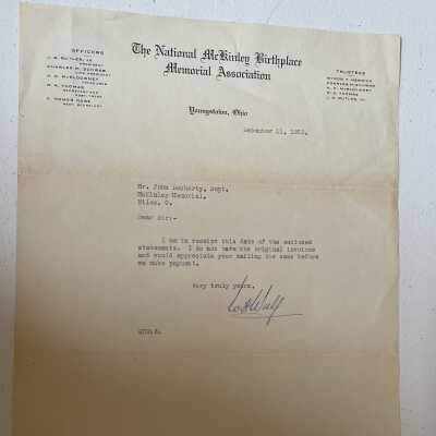 Letter from W.H. Wulf to John Docherty