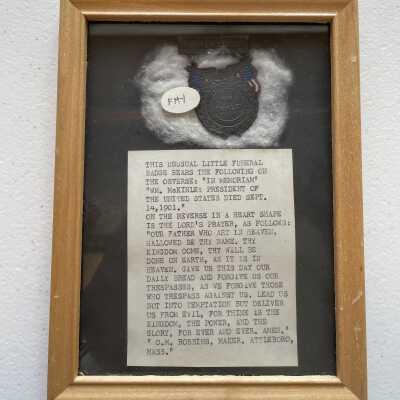 Funeral Badge in Memoriam to President McKinley