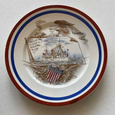 USS Maine Commemorative Plate