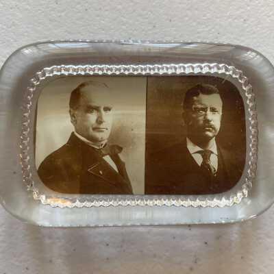 McKinley and Roosevelt Paperweight