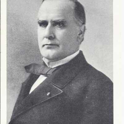 Postcard from the McKinley Stamp Club with an image of President McKinley on it.