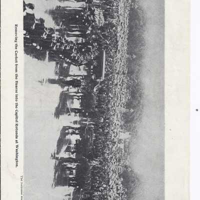 Supplement from the Canton Repository that features different images from his funeral procession.