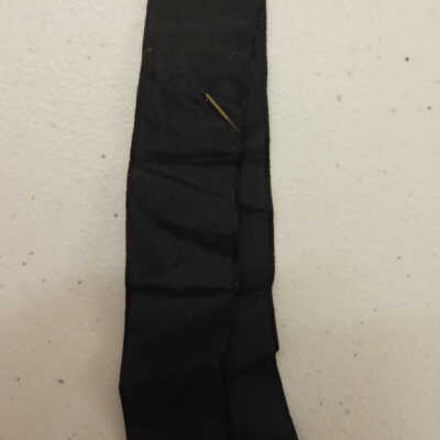 Gold McKinley and Roosevelt Campaign Pin on black ribbon