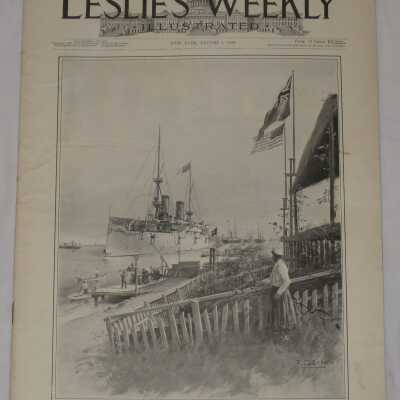 Leslie's Weekly Illustrated, Vol. LXXXIX No. 2290, The Nation's Hero Nearing Home.