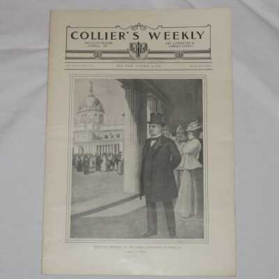 Collier's Weekly, Vol. 22 No. 4, with the title, "President McKinley At The Omaha Exhibition, October 12"