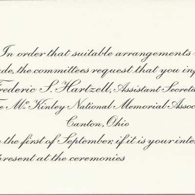 Request to Inform Frederic Hartzell