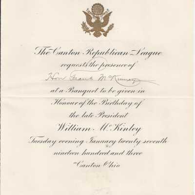 Enevelope Adressed to Frank M. Kinney, January 22, 1903