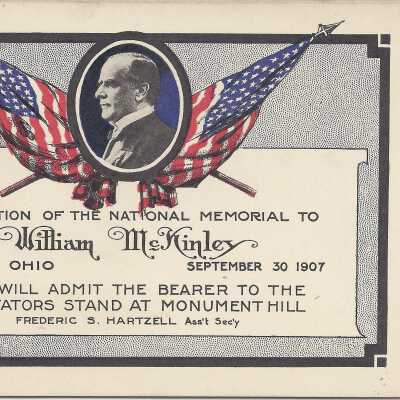 McKinley Memorial Dedication Ticket, Spectators Stand