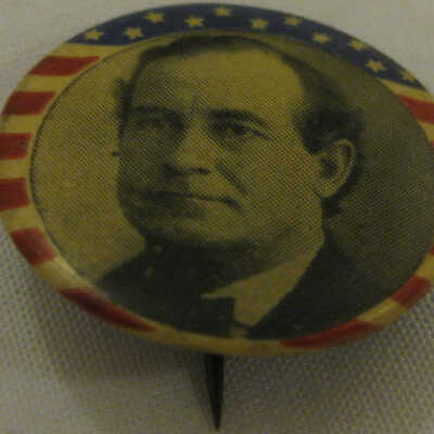 Red, White and Blue Bryan flag pin