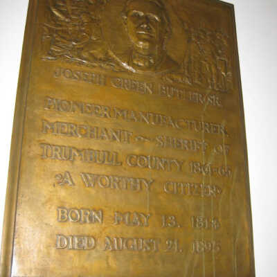 Bronze plaque of Joseph G. Butler Sr.