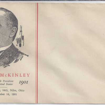 William McKinley, 25th President of the United States, 1897-1901 Envelope.