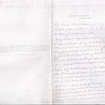 Xerox copy of McKinley's Last Will